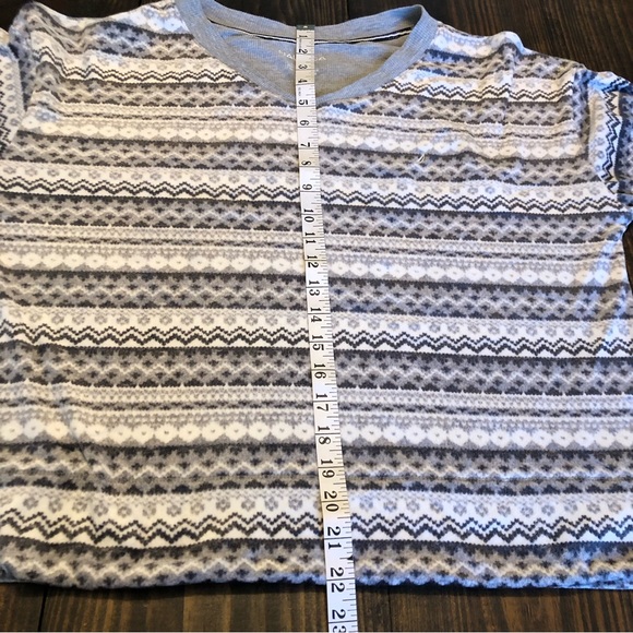 Nautica Fair Isle Pajama Set Soft Cozy Loungewear With Pockets Woman’s Size M - Picture 10 of 16